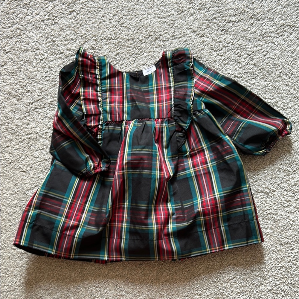 GAP Red and Green Plaid Kids Dress